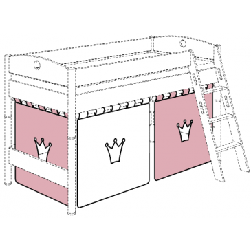 Комплект занавесов (тематический) 155 см Paidi Розовый/белый